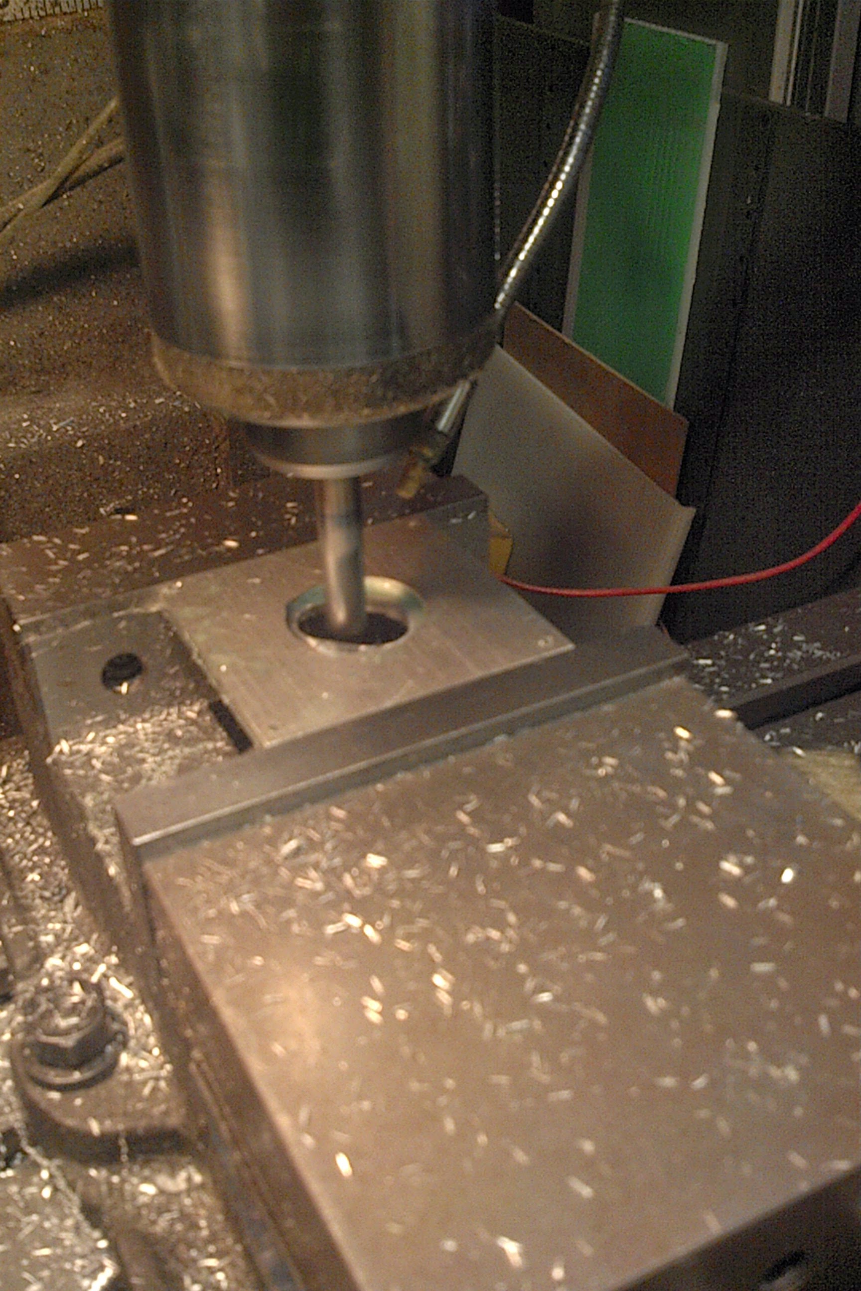 Milling the LED mounting plate